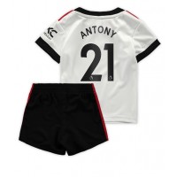 Fotbalové Dres Manchester United Antony #21 Dětské Venkovní 2022-23 Krátký Rukáv (+ trenýrky)